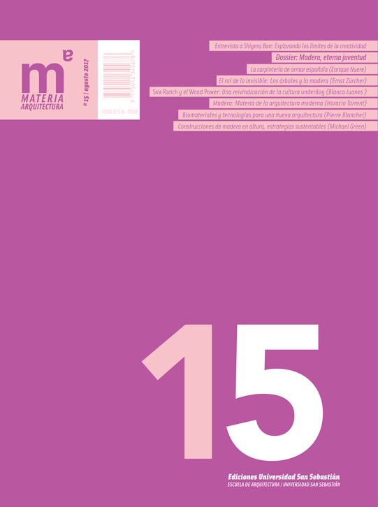 Portada revista número 15 Materia Arquitectura USS